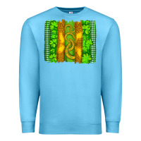 Ocean Blue saint patricks horseshoe shamrock leopard glitter brushstroke Premium Sweatshirt - Artiststas