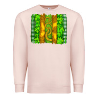 Pale Pink saint patricks horseshoe shamrock leopard glitter brushstroke Premium Sweatshirt - Artiststas