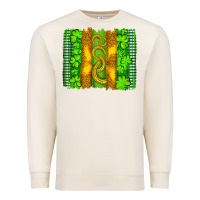 Sandshell saint patricks horseshoe shamrock leopard glitter brushstroke Premium Sweatshirt - Artiststas