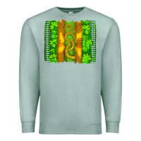 Seafoam saint patricks horseshoe shamrock leopard glitter brushstroke Premium Sweatshirt - Artiststas