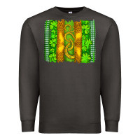Smoke saint patricks horseshoe shamrock leopard glitter brushstroke Premium Sweatshirt - Artiststas