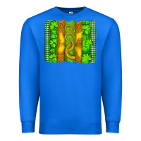 Saint Patricks Horseshoe Shamrock Leopard Glitter Brushstroke Premium Sweatshirt | Teevron