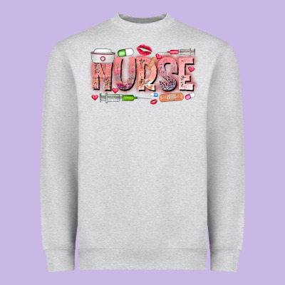 Nurse Valentine Heavyweight Sweatshirt Designed By Cowhidedigitalart