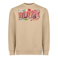 Mushroom Nurse Valentine Heavyweight Sweatshirt - CowhideDigitalArt