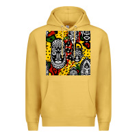 Antique Gold african masks colorful seamless pattern Premium Hoodie - BundleAndBundleShop