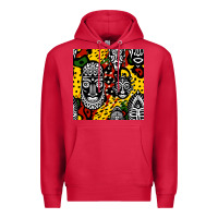 Cardinal african masks colorful seamless pattern Premium Hoodie - BundleAndBundleShop