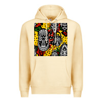 Pina Colada african masks colorful seamless pattern Premium Hoodie - BundleAndBundleShop