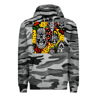 Slate Camo african masks colorful seamless pattern Premium Hoodie - BundleAndBundleShop