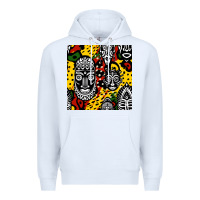 White african masks colorful seamless pattern Premium Hoodie - BundleAndBundleShop