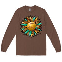 Chestnut Softball Sunflower Long Sleeve Tee - Jasminsmagicworld
