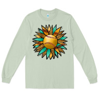 Matcha Softball Sunflower Long Sleeve Tee - Jasminsmagicworld