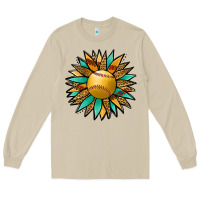 Mushroom Softball Sunflower Long Sleeve Tee - Jasminsmagicworld