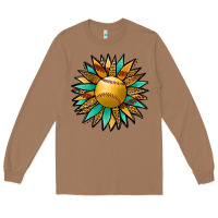 Toasted Coconut Softball Sunflower Long Sleeve Tee - Jasminsmagicworld