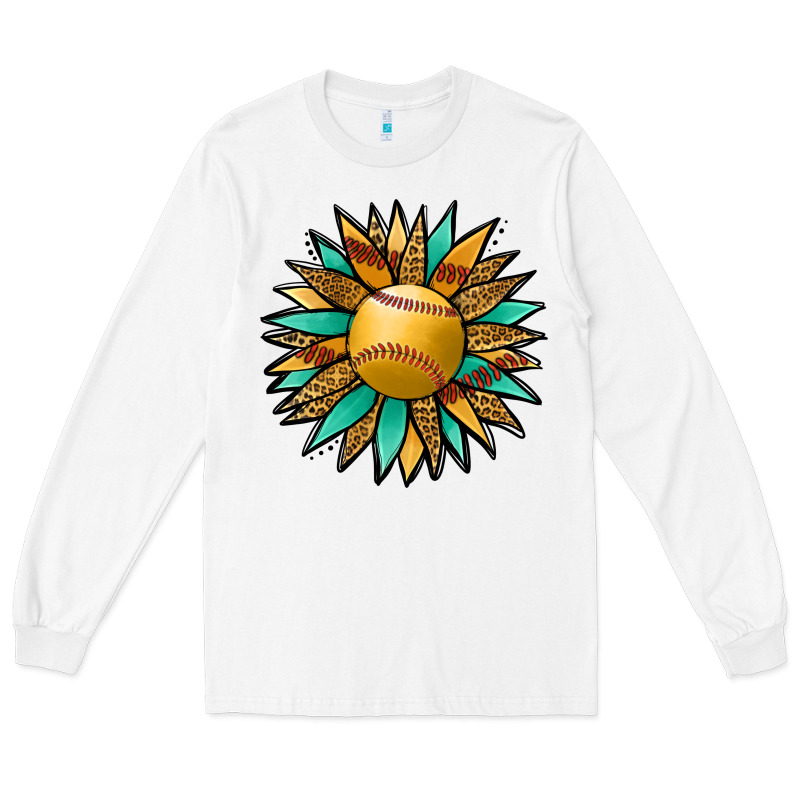 Softball Sunflower Long Sleeve Tee by Jasminsmagicworld | Teevron
