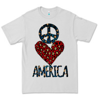 Dove Grey Peace Love America Premium Tee - Bettercallsaul