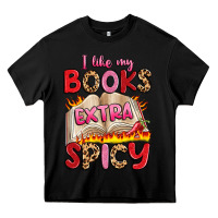 Black i like my books extra spicy Heavy Core Tee - Artiststas