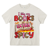 Cream i like my books extra spicy Heavy Core Tee - Artiststas