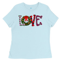 Baby Blue Love Christmas Ladies Tee - Bettercallsaul