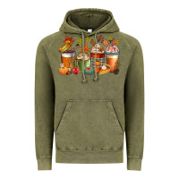 Vintage Olive fall coffee cups Vintage Hoodie - CowGirlArtShop