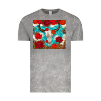 Cloud Rock bull skull rose Vintage Tee - TumblerDesignByShophia