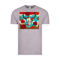 Vintage Zinc bull skull rose Vintage Tee - TumblerDesignByShophia