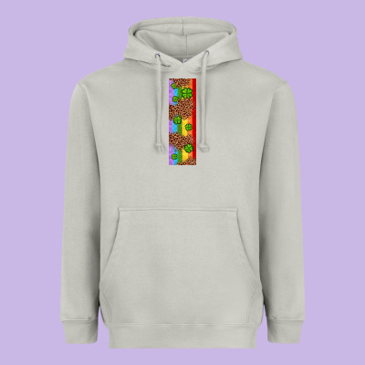 St. Patrick's Day Western Shamrock Leopard Rainbow Heavyweight Hoodie Designed By Artiststas