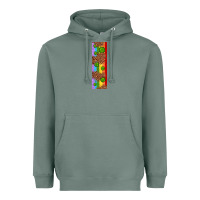 Sage St. Patrick's Day Western Shamrock Leopard Rainbow Heavyweight Hoodie - Artiststas