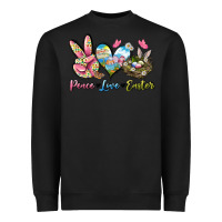 Black Peace love Easter Heavyweight Sweatshirt - LillyAllenDesigns