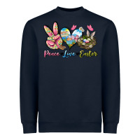 Navy Peace love Easter Heavyweight Sweatshirt - LillyAllenDesigns