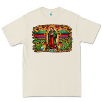 Bone lady of guadalupe serape background Premium Tee - Jasminsmagicworld
