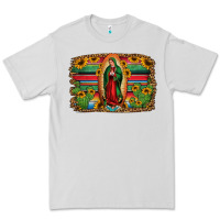 Lady Of Guadalupe Serape Background Premium Tee | Teevron