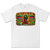 White lady of guadalupe serape background Premium Tee - Jasminsmagicworld