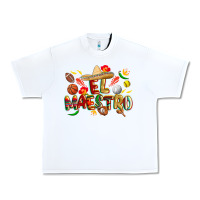 White cinco de mayo el maestro Urban Heavy Tee - CowGirlArtShop