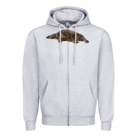 Heather Grey Platypus Zipper Hoodie - LillyAllenDesigns