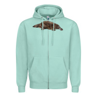 Seafoam Platypus Zipper Hoodie - LillyAllenDesigns
