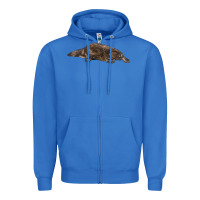True Royal Platypus Zipper Hoodie - LillyAllenDesigns