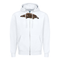 White Platypus Zipper Hoodie - LillyAllenDesigns