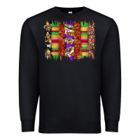 Black mardi gras cake fleur de lis crawfish brushstrokes Premium Sweatshirt - Artiststas