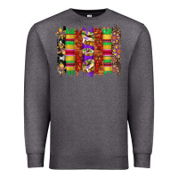 Charcoal Heather mardi gras cake fleur de lis crawfish brushstrokes Premium Sweatshirt - Artiststas