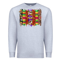 Heather Grey mardi gras cake fleur de lis crawfish brushstrokes Premium Sweatshirt - Artiststas