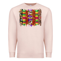 Pale Pink mardi gras cake fleur de lis crawfish brushstrokes Premium Sweatshirt - Artiststas