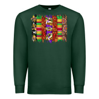 Sports Green mardi gras cake fleur de lis crawfish brushstrokes Premium Sweatshirt - Artiststas