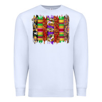 White mardi gras cake fleur de lis crawfish brushstrokes Premium Sweatshirt - Artiststas