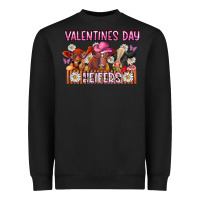Black valentines day heifers Heavyweight Sweatshirt - CowhideDigitalArt