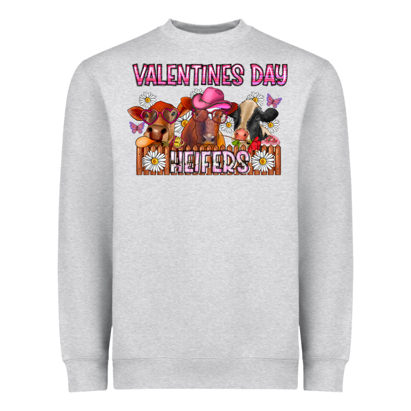 Valentines Day Heifers Heavyweight Sweatshirt by CowhideDigitalArt | Teevron
