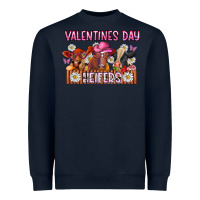 Navy valentines day heifers Heavyweight Sweatshirt - CowhideDigitalArt