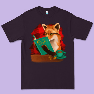 Fox With Coffee Premium Tee Designed By Bettercallsaul