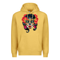 Antique Gold sugar skull Premium Hoodie - BundleAndBundleShop