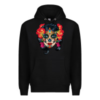 Black sugar skull Premium Hoodie - BundleAndBundleShop