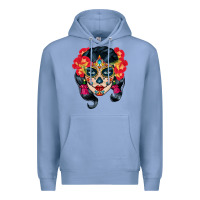 Colony Blue sugar skull Premium Hoodie - BundleAndBundleShop